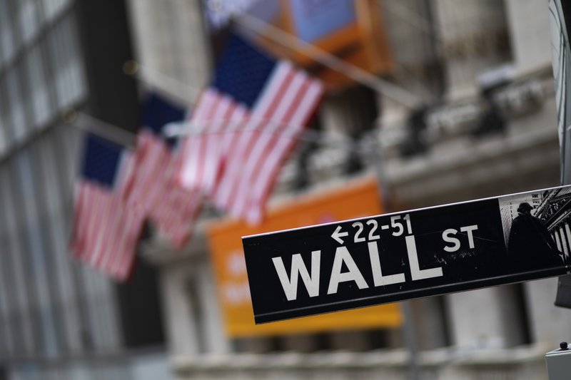 FILE - This Jan. 31, 2020, file photo shows a Wall Street sign in front of the New York Stock Exchange. (AP/Mark Lennihan, File)