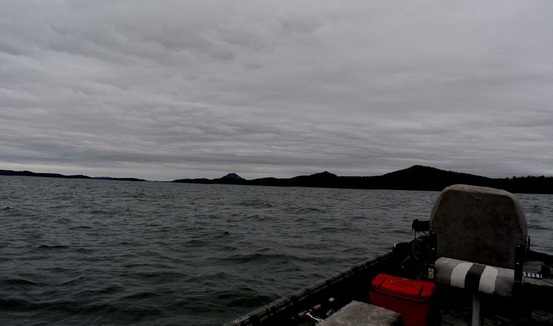 Lake Maumelle, with its view of western Pulaski County’s mountains cape, is a great place to practice social distancing at any time, but especially during the coronavirus outbreak. (Arkansas Democrat-Gazette/Bryan Hendricks) 