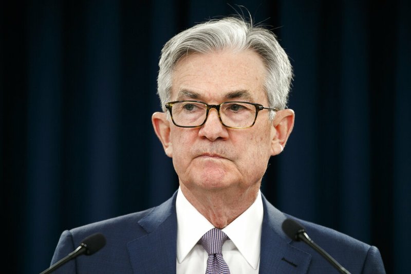 FILE - In this March 3, 2020 file photo, Federal Reserve Chair Jerome Powell pauses during a news conference in Washington.