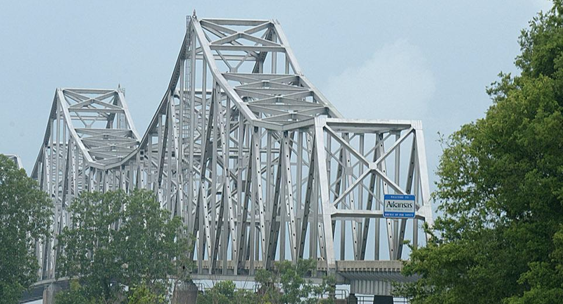 Arkansas Democrat-Gazette/STATON BREIDENTHAL --6/26/03-- The Helena Bridge on U.S. 49 leads across the Mississippi River.