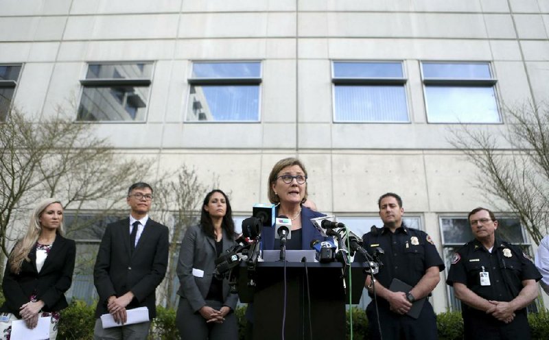 Dr. Sara Cody, director of the Santa Clara County, Calif., health department, talks in late February in San Jose about the spread of the coronavirus. (Bay Area News Group/Anda Chu) 