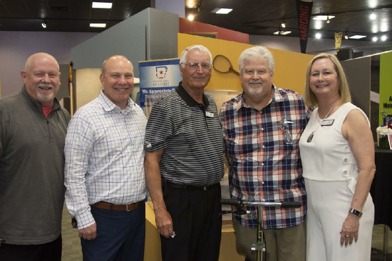 Donn Watts, Terry Smith, Ron Marvel, Robby Tingle and Tammy Moore on 03/12/2020 at Sports Hall of Fame VIP Reception at Sports Hall of Fame (Arkansas Democrat-Gazette/Cary Jenkins)