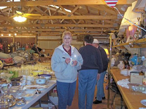 Sue Wood at an earlier sale. - Submitted photo