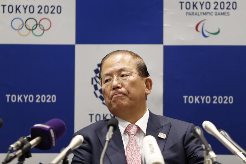 Tokyo 2020 Organizing Committee CEO Toshiro Muto attends a news conference after a Tokyo 2020 Executive Board Meeting in Tokyo Monday, March 30, 2020. Tokyo Olympic President Yoshiro Mori said Monday he expects to talk with IOC President Thomas Bach this week about potential dates and other details for the rescheduled games next year. Both Mori and Muto said the the cost of rescheduling will be &#x201c;massive&#x201d; - local reports suggest several billion dollars - with most of the expenses borne by Japanese taxpayers. (Issei Kato/Pool Photo via AP)