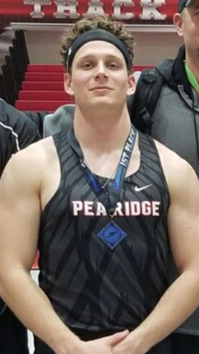 Lance Nunley, Pea Ridge senior track athlete.