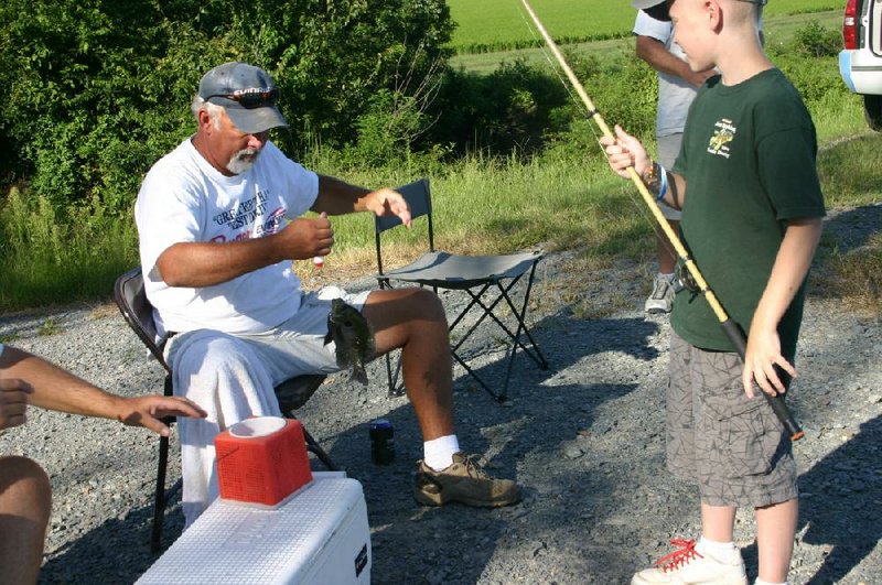 A simple pole is a great way to get started fishing for youngsters and adults, and it’s an effective way to catch big bluegills from the bank.
(Arkansas Democrat-Gazette/Bryan Hendricks)
