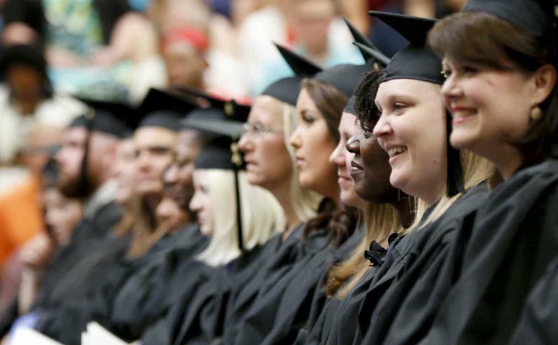 A file photo shows a past Southern Arkansas University graduation ceremony in Magnolia.  