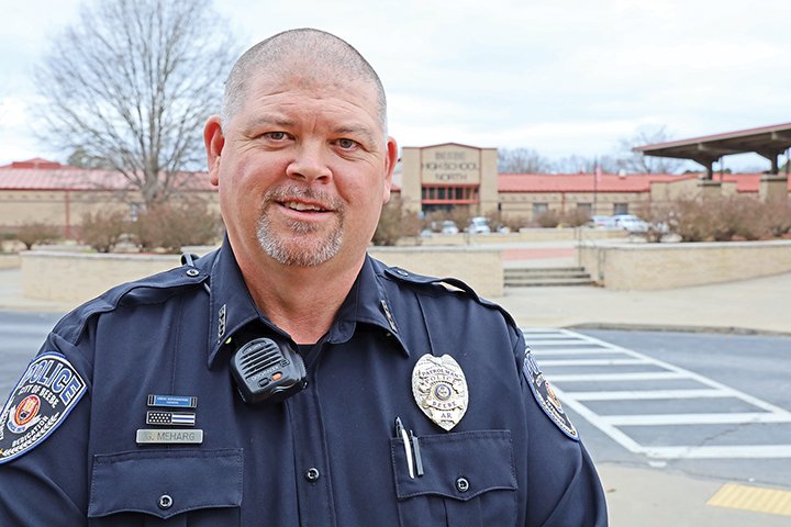 Greg Meharg, school resource officer for the Beebe Public Schools, was named 2019’s Officer of the Year by the Beebe Police Department. “Everything I’ve ever done in my life as far as this job is try to be a positive influence,” Meharg said.