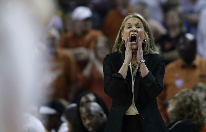 Karen Aston was fired Friday after eight seasons as the women’s basketball coach at Texas.
(AP/Eric Gay)