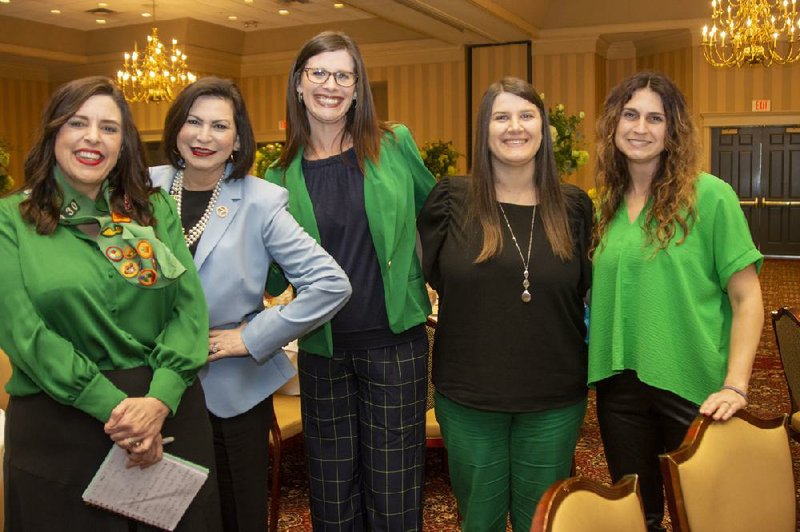 Tanarah Haynie, Renee Shapiro, Angie Bryan, Amy Bodine and Becky Borden on 03/12/2020 at The Big Brunch at Chenal Country Club. 
(Arkansas Democrat-Gazette/Cary Jenkins)