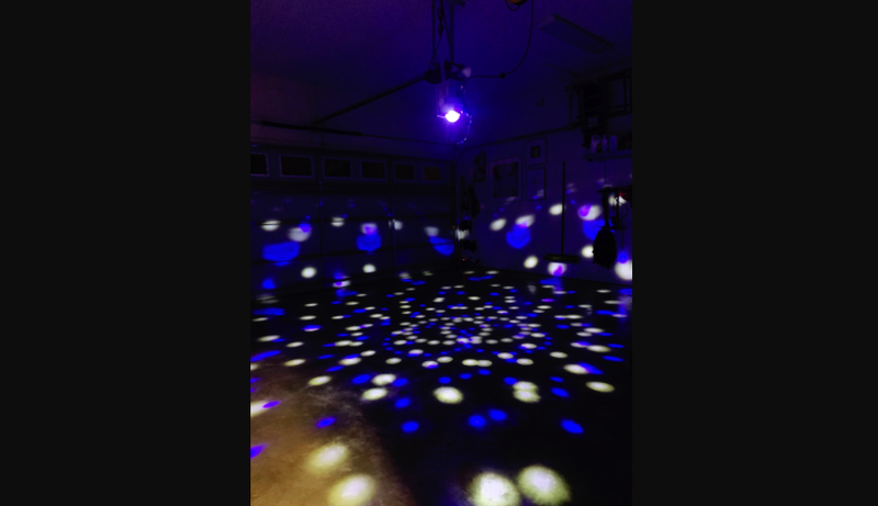 The interior of the garage has been turned into a roller rink by Ashley and Mac Murphy of Little Rock.

(Special to the Democrat-Gazette/Ashley Murphy)