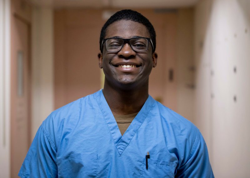 Bentonville native Kahlil-Alate Gunn is a hospital corpsman caring for patients aboard the USNS Mercy, which arrived on the coast of California with more than 800 medical workers and 70 civil service mariners, according to a news release.