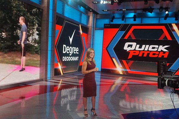 Arkansas softball player Sydney Parr is shown at MLB Network studios in Seacaucus, N.J., in 2017. Parr was an intern for the network.