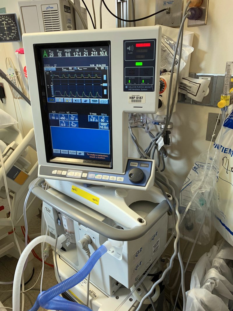 One of the ventilators is shown at National Park Medical Center. (Courtesy Photo)