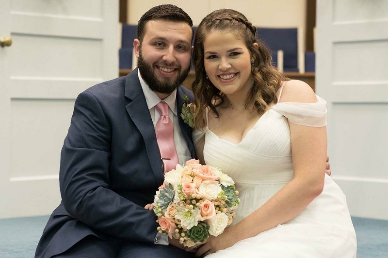 Zack Ebarb and Lindsey Sehon were married on July 29, 2017. They got engaged just three months after they started dating. She knew he was the right person for her when she started picturing them working on projects together. “It takes lots of communication, but it’s so nice to see the finished product,” she says. 
(Special to the Democrat-Gazette) 