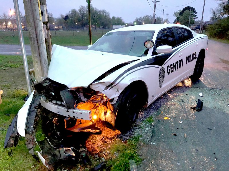 Gentry police car damaged in accident Westside Eagle Observer