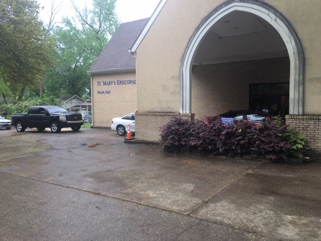 In this file photo, Union County residents receive food donations from the Interfaith Help Services at St. Mary's Episcopal Church.