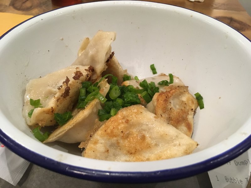 Pan-fried dumpling bowl at Three Fold.
(Arkansas Democrat-Gazette/Eric E. Harrison)