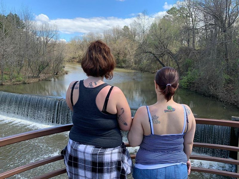 Residents of Magdalene Serenity House took an afternoon to walk and practice their mindfulness skills on a beautiful March day. Magdalene Serenity House is a transitional home in Fayetteville that serves women who have endured trauma, sexual exploitation, addiction and incarceration. (Courtesy photo/Magdalene Serenity House)