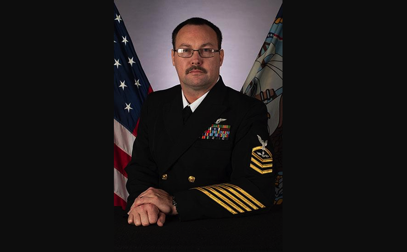 Chief Petty Officer Charles Robert Thacker Jr., 41, of Fort Smith is shown in his Navy photo. Thacker, an aviation ordnanceman assigned to the USS Theodore Roosevelt, died Monday at the U.S. Naval Hospital in Guam.
(AP/U.S. Navy)