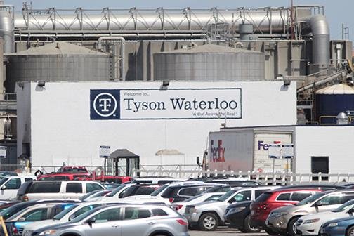 Tyson Foods has suspended operations at its plant in Waterloo, Iowa. The indefinite closure will deny a market for hog farmers and further disrupt the nation’s meat supply, the company said.
(The Courier/Jeff Reinitz)