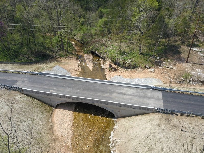 The new Cow Face Bridge is one of several bridge projects Benton County has completed this year. The bridge is located on Cow Face Road east of Springdale.
Photograph submitted/Bryan Beeson
BC BRIDGE WORK 4-20