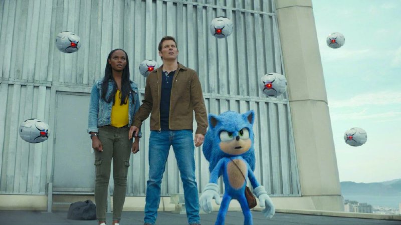 Tika Sumpter, James Marsden and the title hero (a voice and facial motion capture performance by Ben Schwartz) star in Jeff Fowler’s Sonic the Hedgehog.