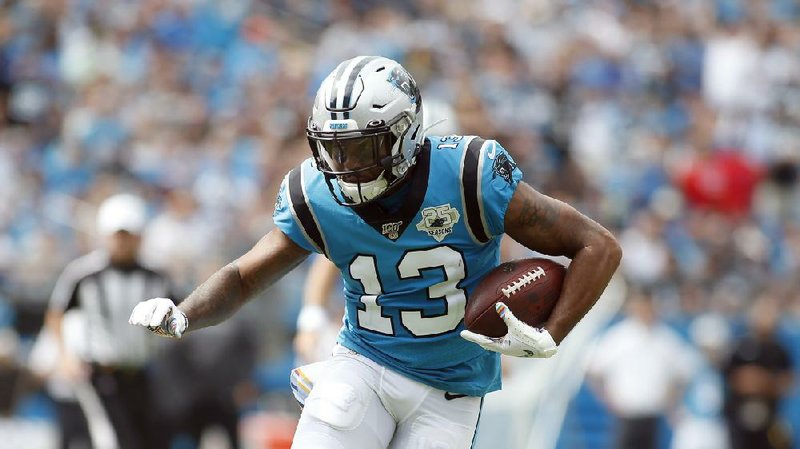 Jarius Wright, who has played two seasons for the Carolina Panthers after starting his career with the Minnesota Vikings, would seemingly be a lock for the UA’s Team of the Decade for the 2010s after becoming the Razorbacks’ all-time leader with 2,934 receiving yards.
(AP/Brian Blamco)