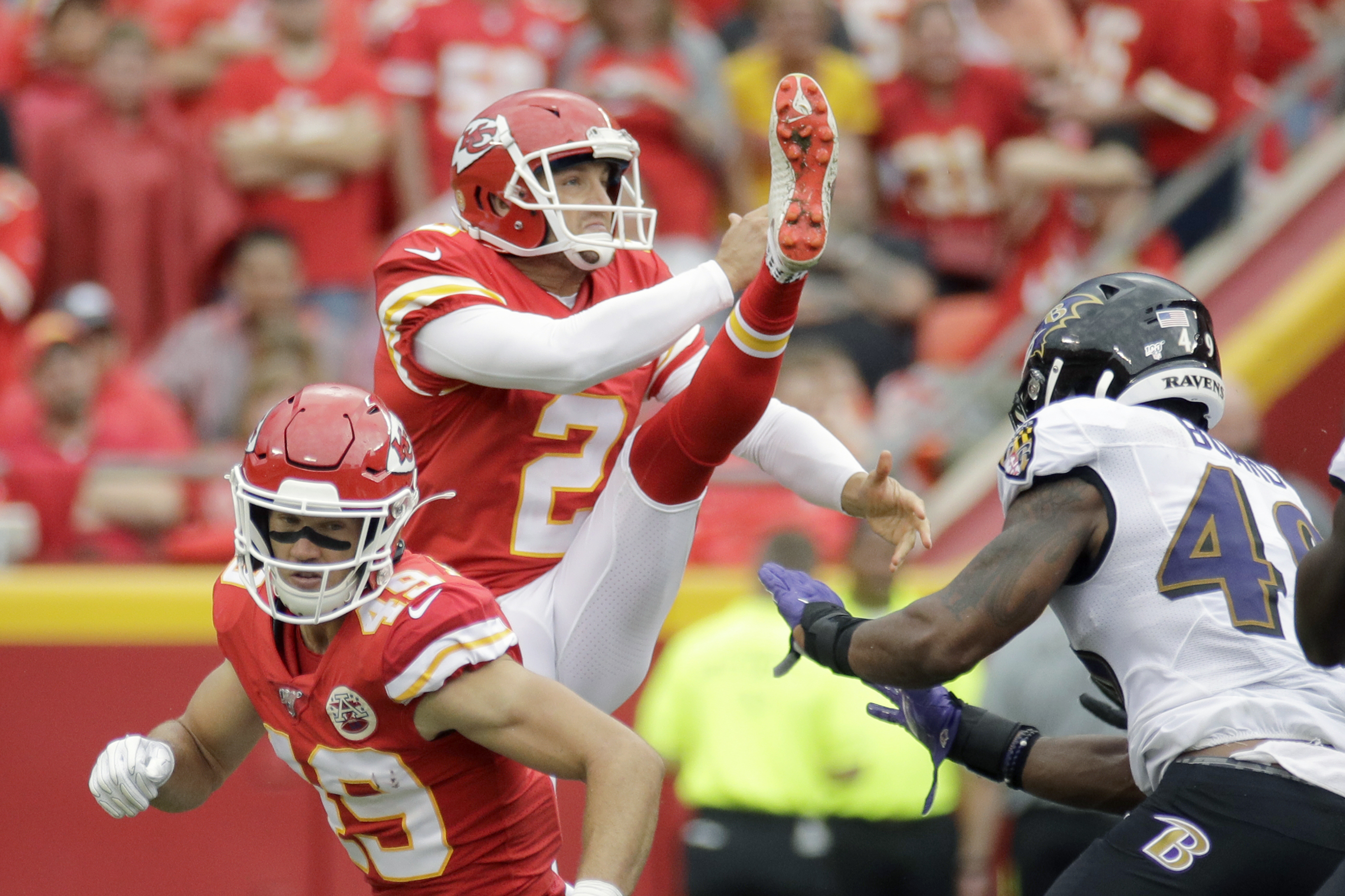 The Kansas City Chiefs - Dustin Colquitt is three regular season