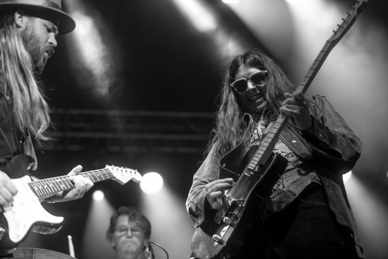 Members of deFrance perform at the 2019 Arkansas State Fair. The band performed with Rick Springfield at the concert.