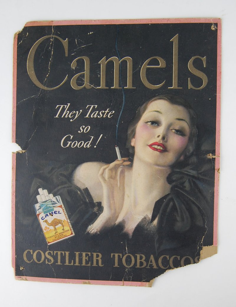 This cigarette sign from the 1930s made a comeback in a retro advertising campaign this century. (Courtesy Photo/Shiloh Museum)