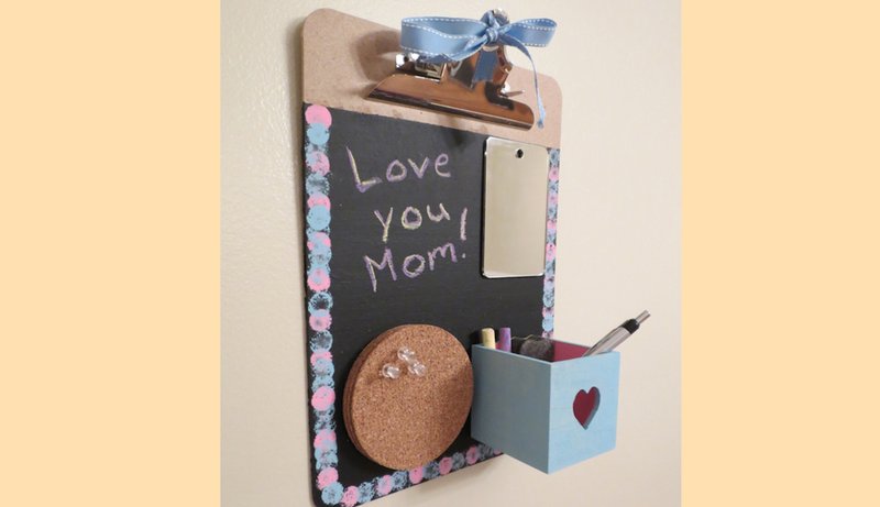 This make-at-home clipboard has a place for everything. (Photo for The Washington Post by Kris Coronado) story.lead_photo.caption