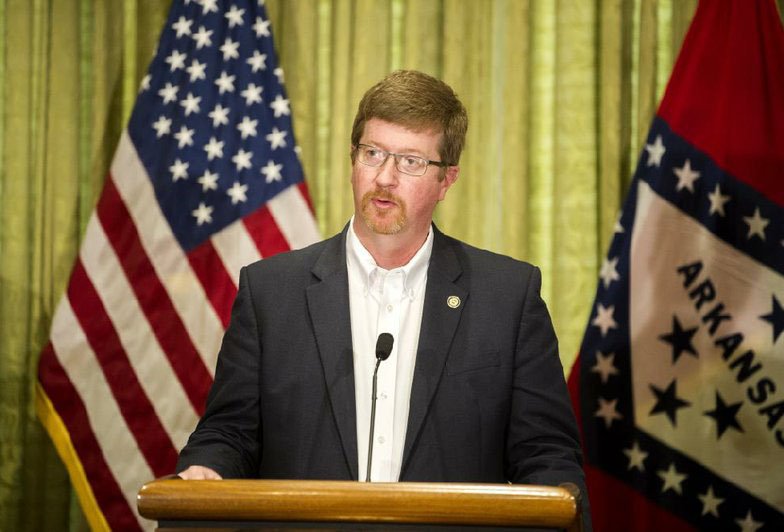 Johnny Key, secretary of the Arkansas Department of Education, addresses the media during a press conference on Arkansas' response to covid-19 on Saturday, April 25, 2020.