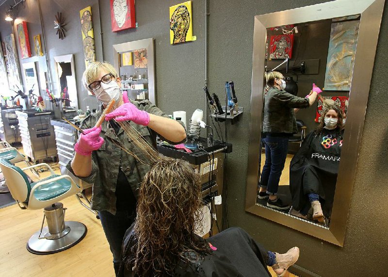 Wave and a haircut -- big hits; Arkansas' salons, barbers reopen with  limits, layers of precautions
