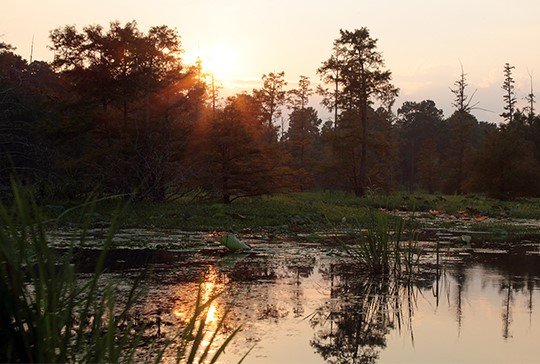 A sunset on Millwood Lake in southwest Arkansas is shown in this undated file photo.