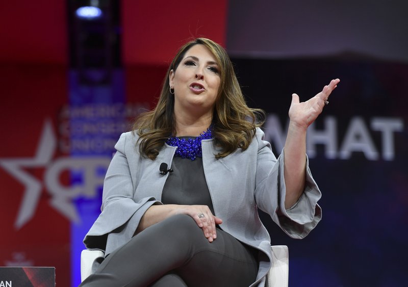 Ronna McDaniel, chair of the Republican National Committee, is pushing forward with plans for a political convention this summer. MUST CREDIT: Washington Post photo by Ricky Carioti