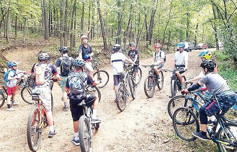 Pea Ridge Blackhawk cyclists explore dirt roads when riding trails. (Courtesy Photo)