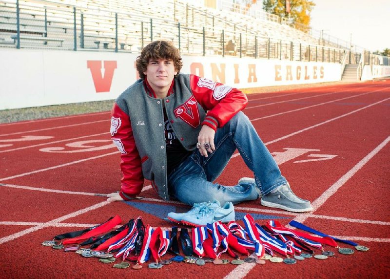 Vilonia senior track and field sprinter Nick Lewis poses in an undated photo