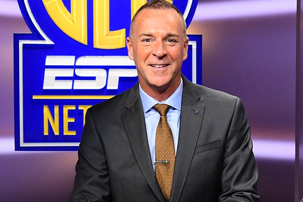 Jimmy Dykes sits on the set of "SEC Now" on Tuesday, Nov. 28, 2017, in Charlotte, N.C.