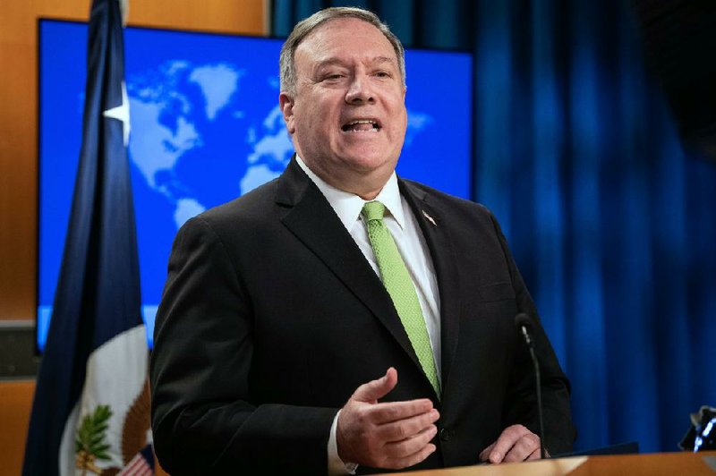 The U.S. “condemns” China’s security measure proposal for Hong Kong, Secretary of State Mike Pompeo said this week in Washington.
(AP/Nicholas Kamm)