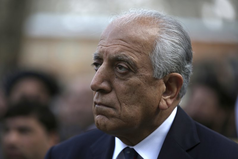  In this March 9, 2020, file photo, Washington's peace envoy Zalmay Khalilzad attends the inauguration ceremony for Afghan President Ashraf Ghani at the presidential palace in Kabul, Afghanistan. Khalilzad said May 7 that he called for the release of Mark R. Frerichs, an American citizen captured by Taliban-linked militants in discussions with Taliban leadership as continued violence threatens to scuttle a peace deal to end America's longest-running war. (AP Photo/Rahmat Gul, File)