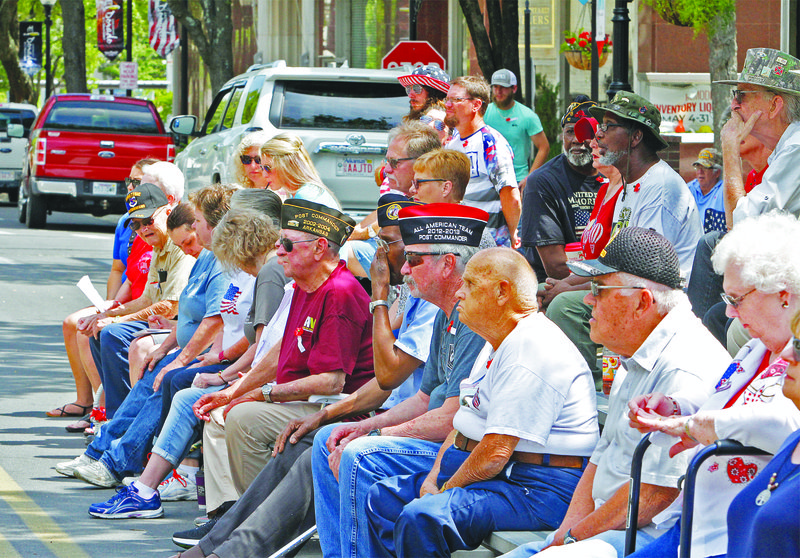 An audience of veterans along with family and friends attend the 2019 Veterans of Foreign Wars Memorial Day ceremony at the Union County Courthouse last May. This year's event was canceled due to the ongoing COVID-19 pandemic. 