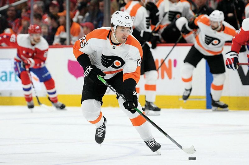 James van Riemsdyk of the Philadelphia Flyers said the prospect of players being quarantined from family members when the NHL season resumes is something that’s hard to accept. (AP/Nick Wass) 