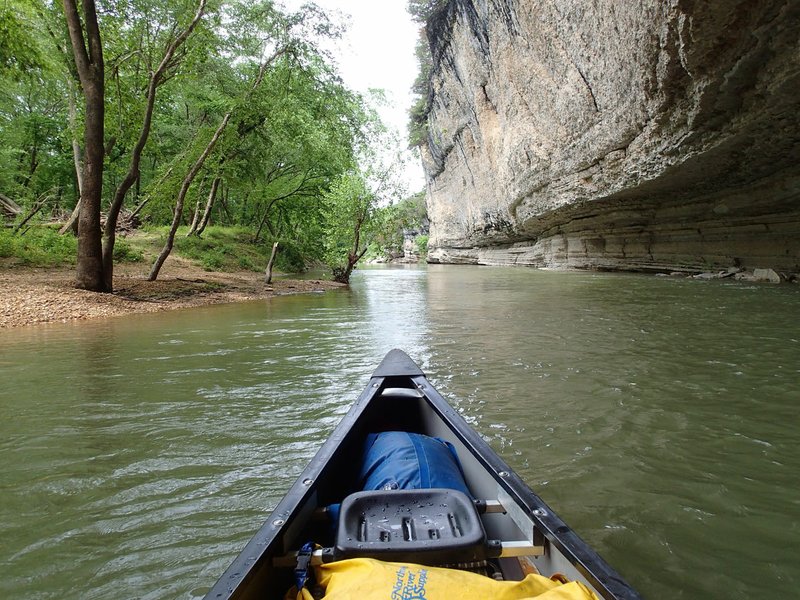 Some 65 miles of Kings River, from Marble access to Table Rock Lake, offer easy floating that is suitable for first-time paddlers. Scenery and smallmouth bass fishing are both superb. (NWA Democrat-Gazette/Flip Putthoff)