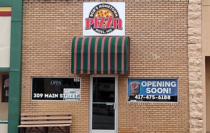 Courtesy photo Bob's Hometown PIzza, located on Main Street in Noel, offers some old-favorite recipes that were used by All-Star Pizza in Anderson and Noel years ago. LeAnn and Bobby Parish are excited to offer some delicious pizza (including a gluten-free crust), calzones, cinnamon rolls and more to McDonald County neighbors.