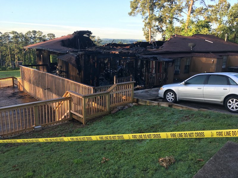 Fire destroyed several units on the top floor of a condominium complex on Highway 7 south at Hamilton Oaks Drive early Friday morning.