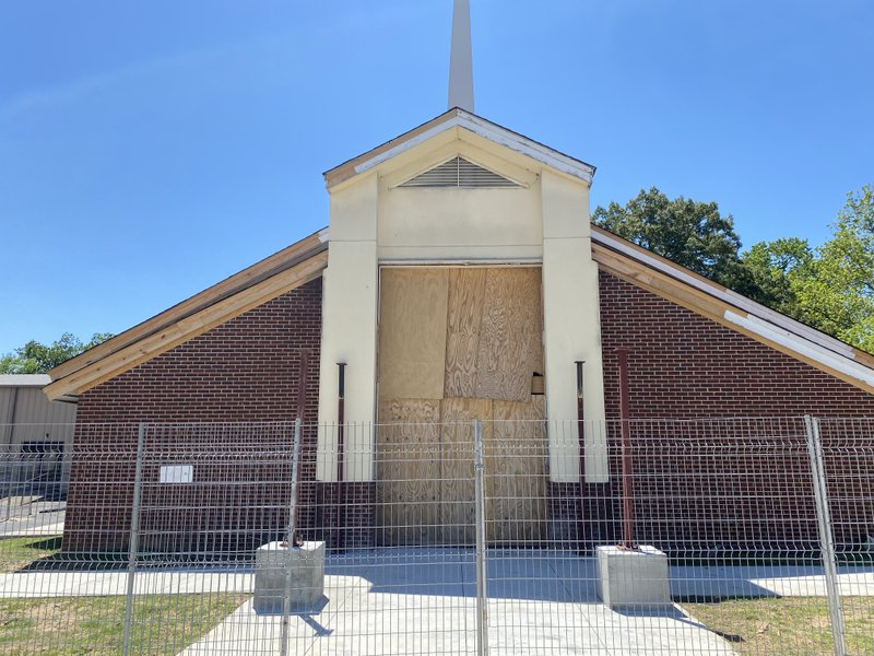 Lewis Street Church of Christ at 2716 Lewis St., Little Rock, is damaged Sunday, May 31, 2020, after a fire.
