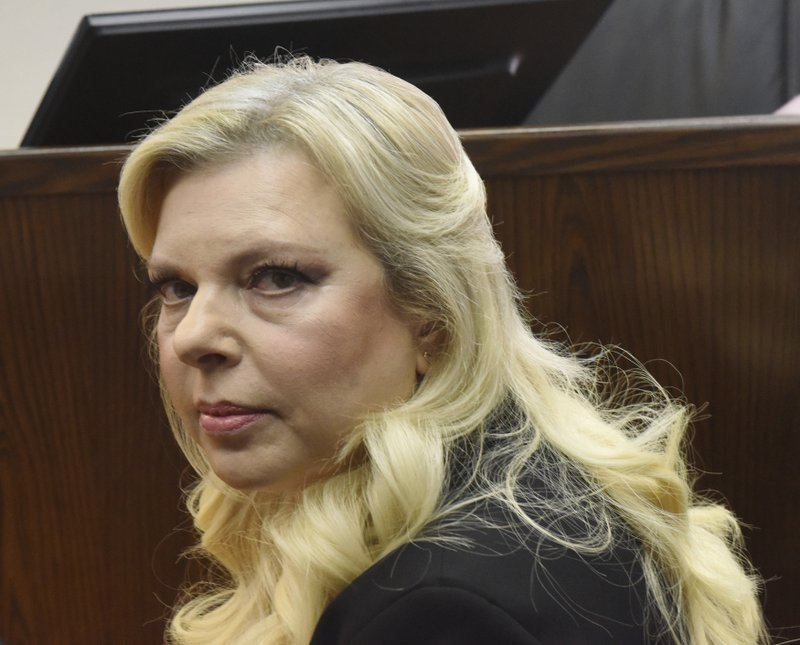 In this June 16, 2019 file photo, Sara Netanyahu, the wife of Israeli Prime Minister Benjamin Netanyahu, appears in the Magistrate Court in Jerusalem. 
(Debbie Hill/Pool Photo via AP, File)