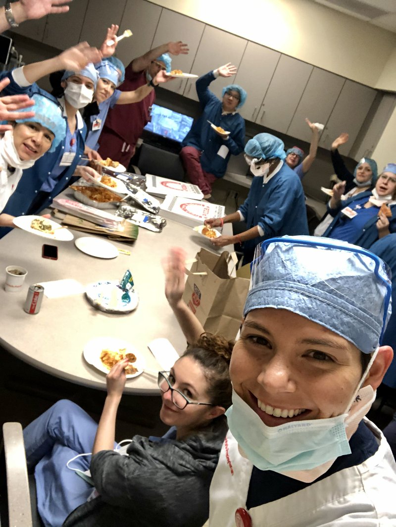 Junction City native Teresa Ritchie and colleagues at New York Presbyterian/Weill Cornell Medical Center take a well-deserved break. Ritchie is a nurse at the hospital and is treating COVID-19 patients. She is preparing to enter Columbia University to study to become a Certified Registered Nurse Anesthetist.