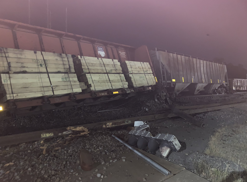 A Union Pacific train derailed in Little Rock Monday night.